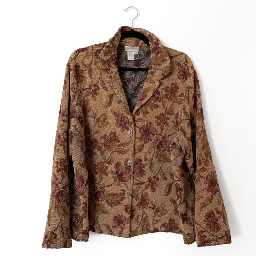 Vintage Floral Tapestry Coat